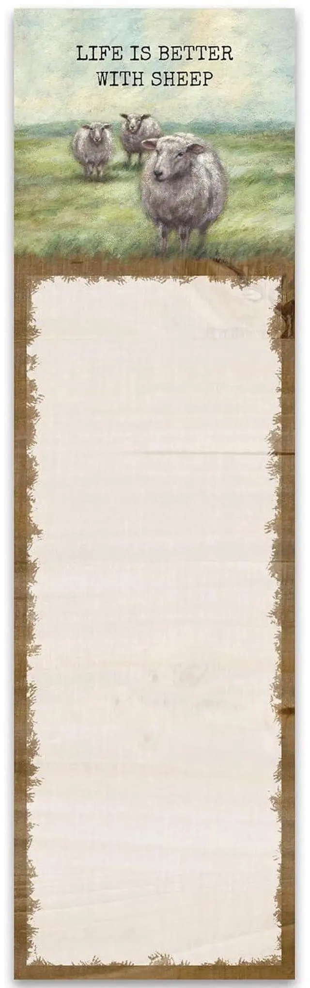 Main image of Primitives by Kathy - "Life is Better With Sheep" List Pad