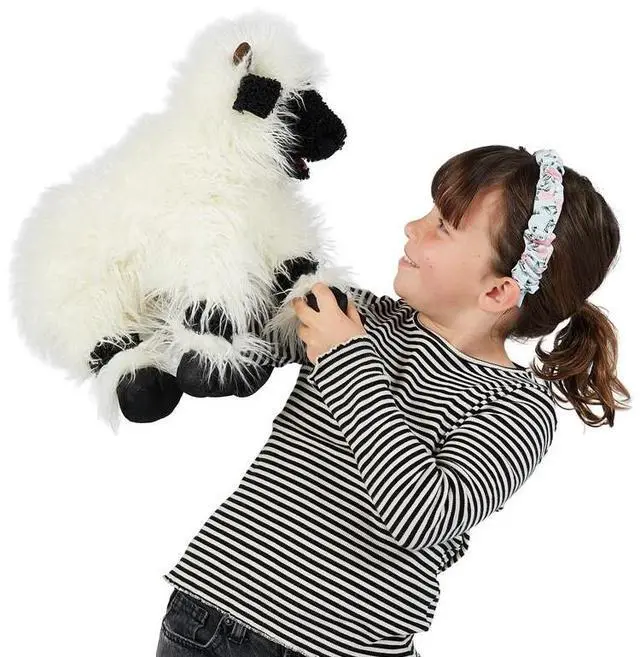 Alt view image 4 of 4 - Folkmanis Valais Blacknose Sheep Hand Puppet