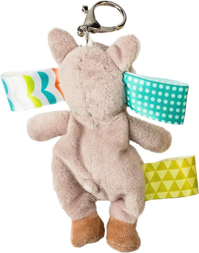 Alt view image 2 of 2 - Taggies Plush Stuffed Animal Backpack, Purse, Bag Charm, Flora Fawn, 6"