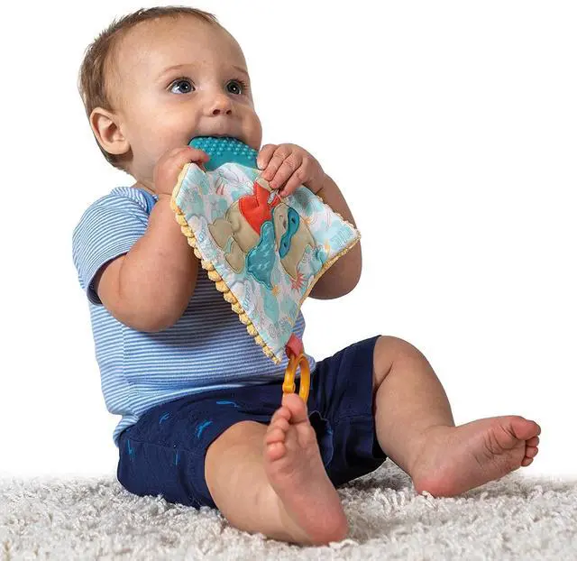 Alt view image 3 of 3 - Mary Meyer Crinkle Teether Toy with Baby Paper and Squeaker, 6", Lil' Hero