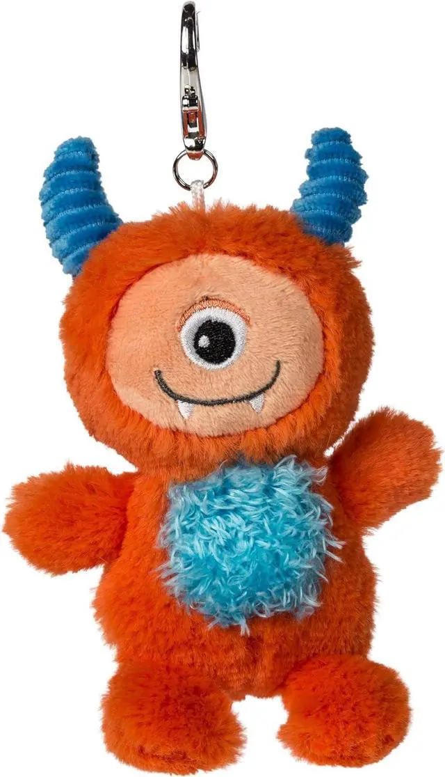 Main image of Mary Meyer Plush Stuffed Animal Backpack, Purse, Bag Charm, Orange Monster, 5"
