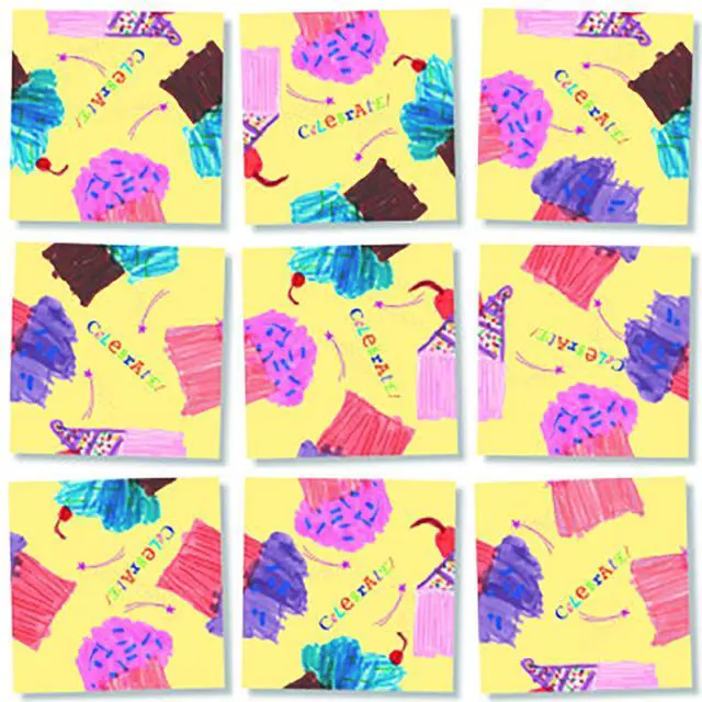 Main image of b. dazzle Scramble Squares Cupcakes Puzzle (9 Piece)