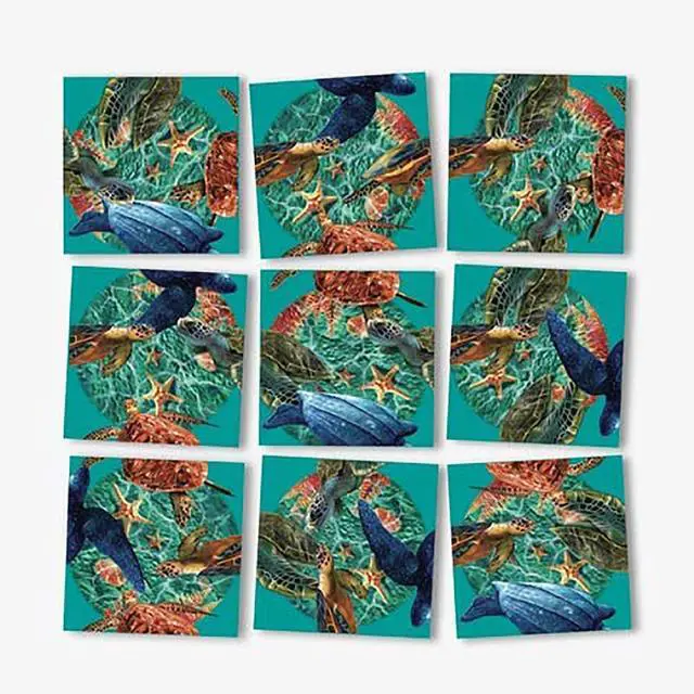Main image of B Dazzle Sea Turtles Scramble Squares 9 Piece Puzzle