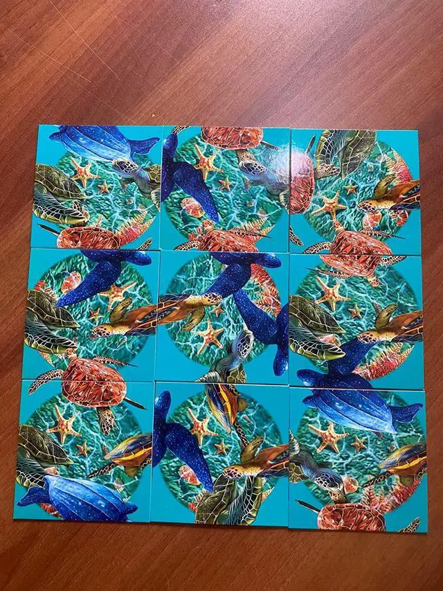 Alt view image 2 of 3 - B Dazzle Sea Turtles Scramble Squares 9 Piece Puzzle