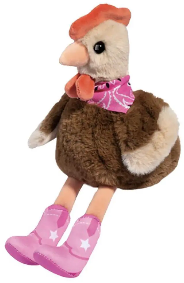 Main image of Douglas Toys Cowgirl Chicken Plush Stuffed Animal Toy 10 inches