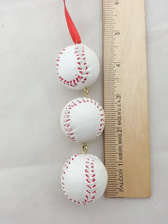 Alt view image 2 of 3 - Midwest-CBK - Triple Baseball Christmas Ornament 4.75"