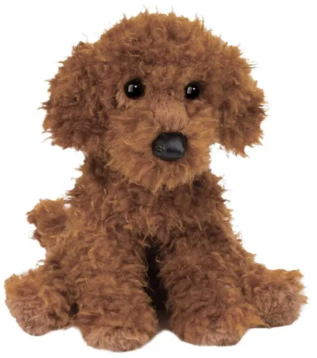 Main image of Douglas Toys Ginger Miniature Brown Poodle Plush Stuffed Animal Toy, 9.5" Tall