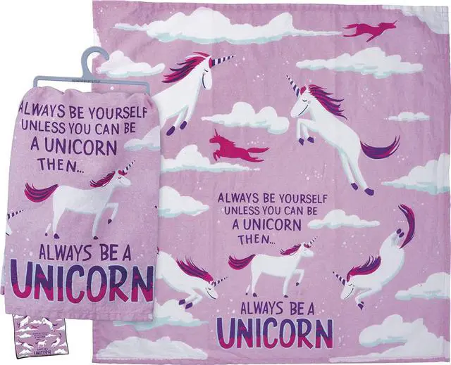 Main image of Primitives by Kathy Dish Towel - Always Be A Unicorn