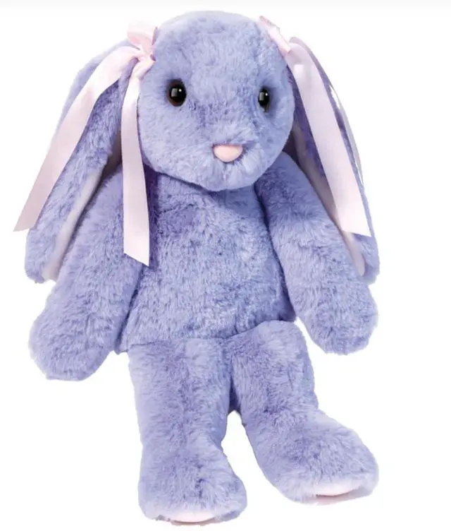 Main image of Douglas Violet Purple Floppy Bunny Plush Stuffed Animal, 8 in sitting (large)