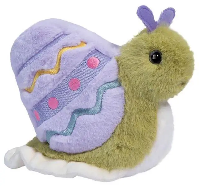 Main image of Douglas Eggatha Snail Carrying an Easter Egg Plush Stuffed Animal Toy, 5"