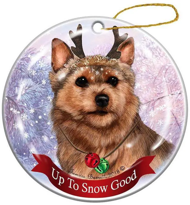 Main image of Holiday Pet Gifts Norwich Terrier Dog Porcelain Christmas Ornament