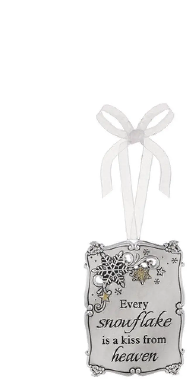 Main image of Ganz Ornament Plaque Ornament Plaque Every Snowflake is a Kiss from Heaven