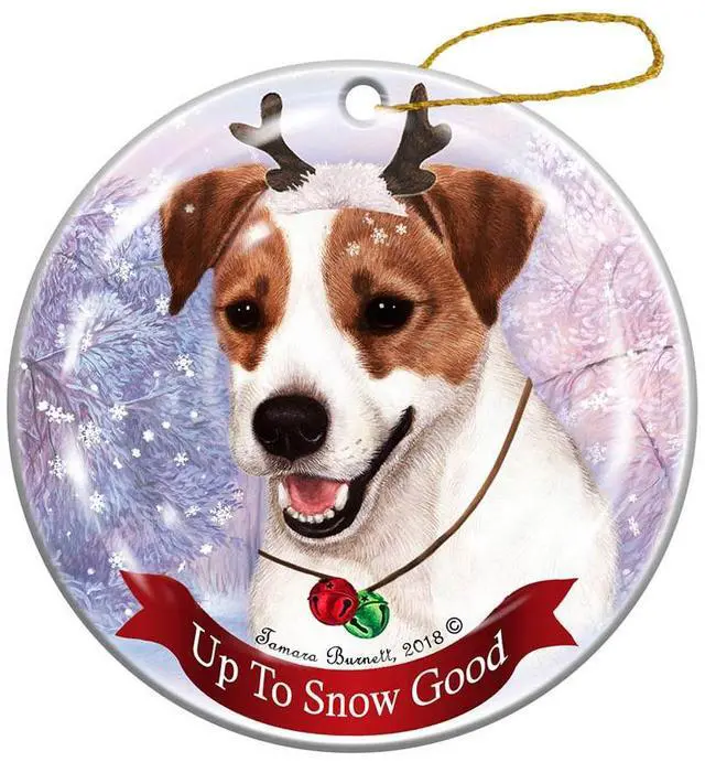 Main image of Holiday Pet Gifts Jack Russell Terrier Dog Porcelain Christmas Ornament