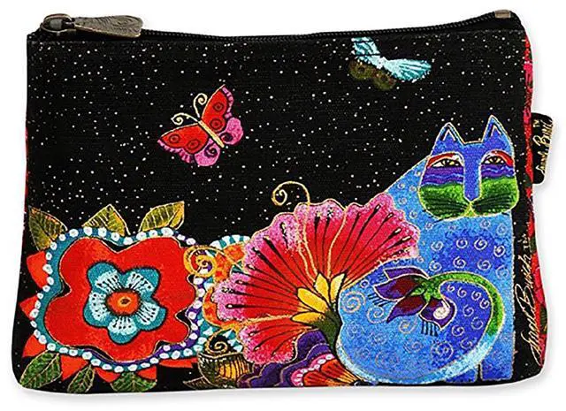 Main image of Laurel Burch Feline Cats Minis Cosmetic Bag (Black/Black F)