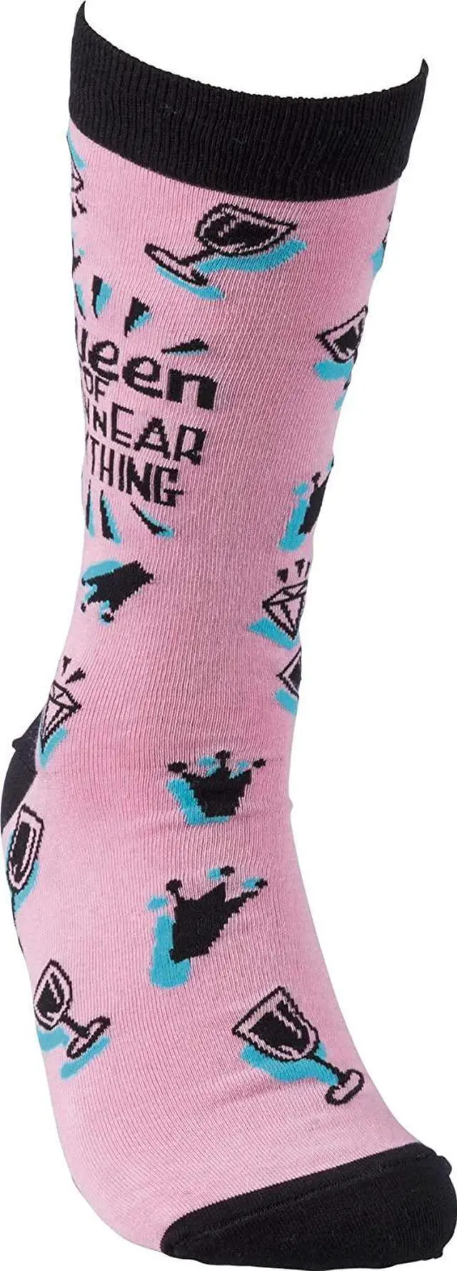 Alt view image 2 of 2 - Queen of Near Everything Socks Unisex One Size Primitives by Kathy