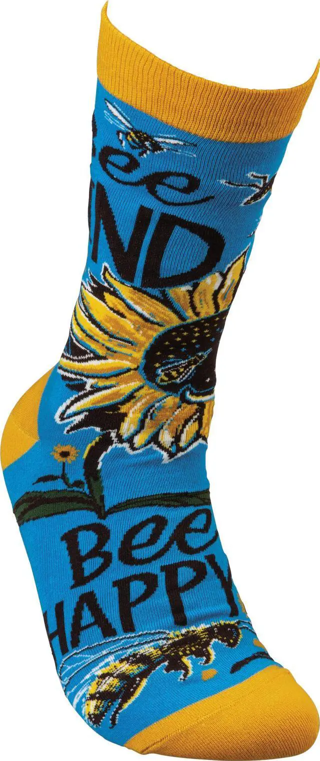 Alt view image 3 of 3 - Primitives By Kathy Socks - Bee Kind Bee Happy