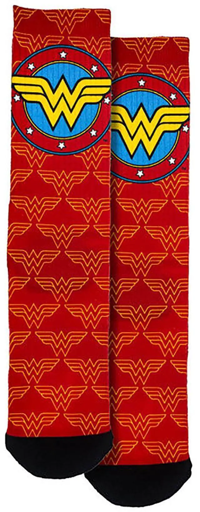 Main image of Spoontiques Wonder Woman Logo Crew Socks - SHOE SIZE (5-10 Men) (7-12 women)