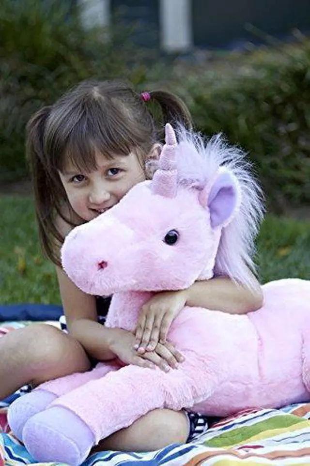 Alt view image 3 of 6 - Super Flopsie Celestia Pink Unicorn 28" by Aurora