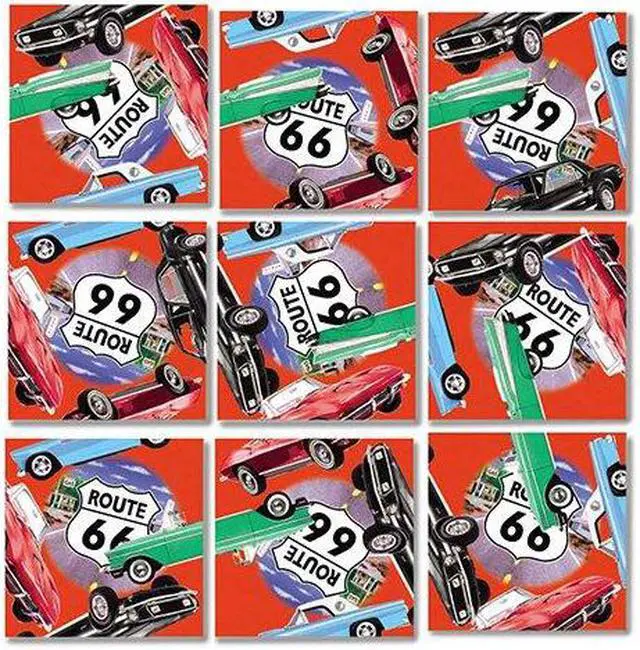 Main image of B Dazzle Classic Cars Scramble Squares 9 Piece Puzzle