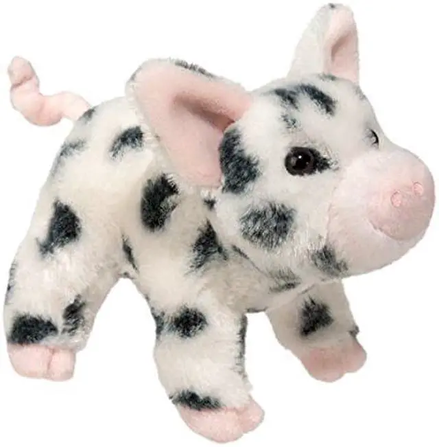 Alt view image 2 of 2 - Leroy Black Spotted Pig 7 inch - Stuffed Animal by Douglas Cuddle Toys (1541)