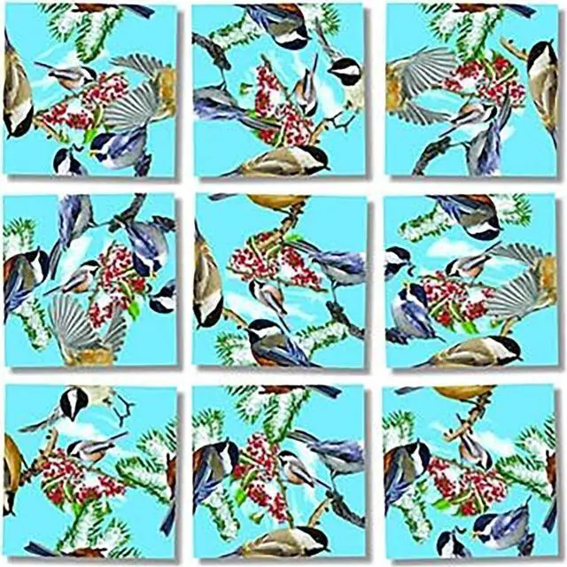 Main image of Scramble Squares Puzzle Black Capped Chickadees