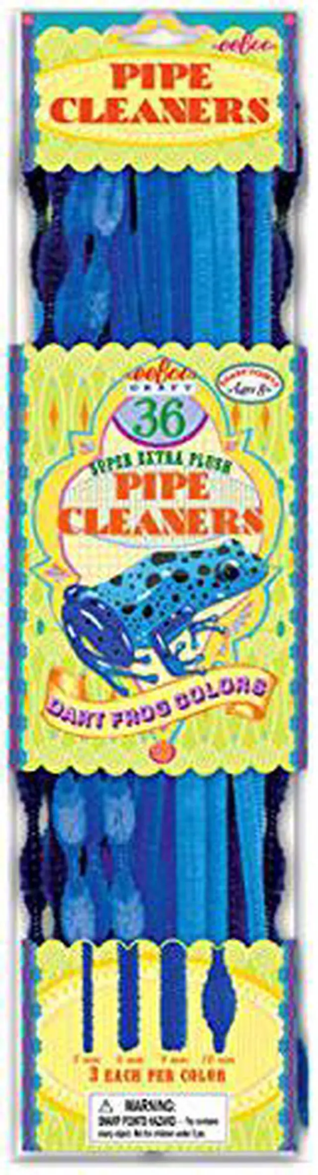 Main image of eeBoo Blue Pipe Cleaners - Dart Frog Colors