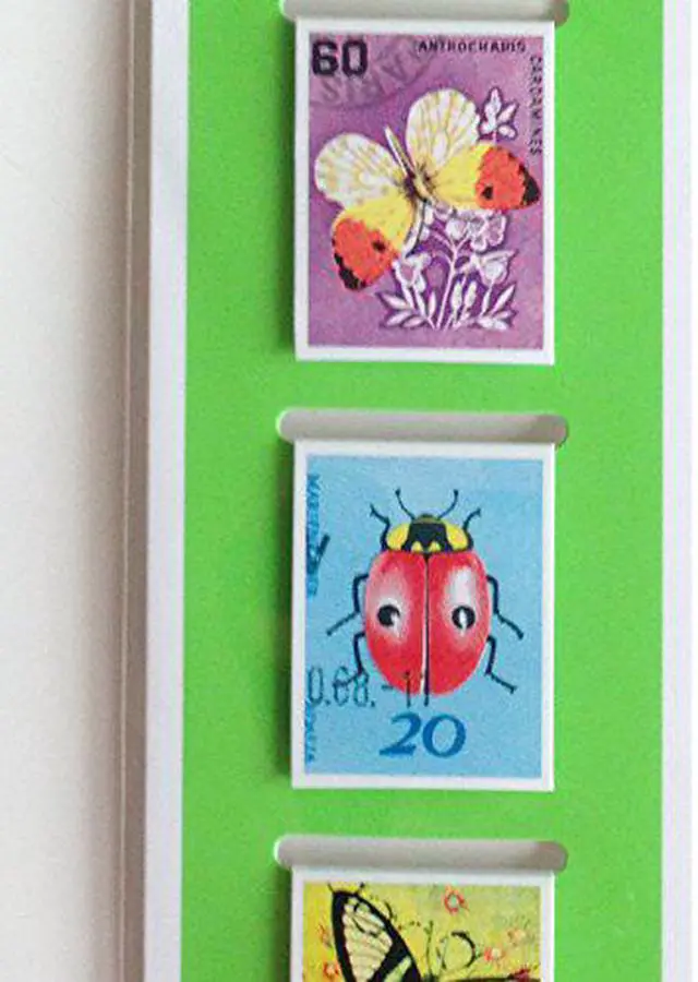 Alt view image 2 of 3 - Nature Stamps Butterfly, Ladybug Magnetic Page Clips Set of 4 by Re-marks