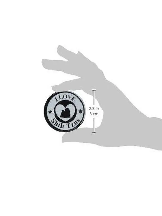Alt view image 2 of 3 - LittleGifts Shih Tzu Circle Car Magnet