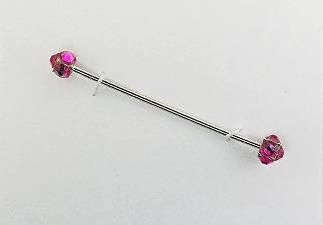 Main image of Finishing Touch Crystal Collar Bar - Fuschia/rhodium