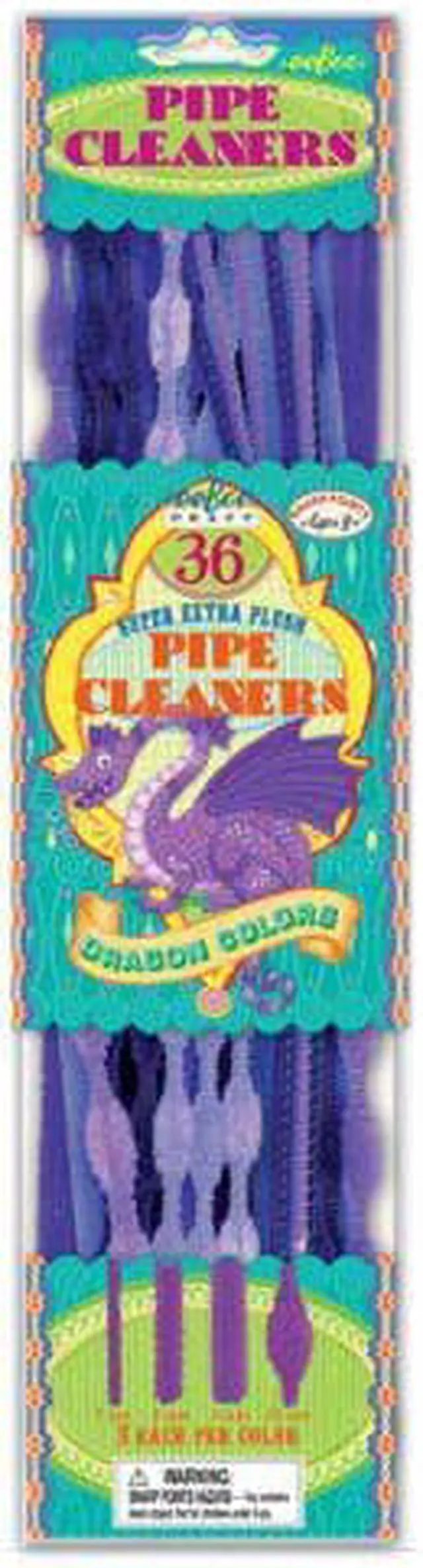 Main image of eeBoo Purple Pipe Cleaners Craft Kit- Dragon Colors