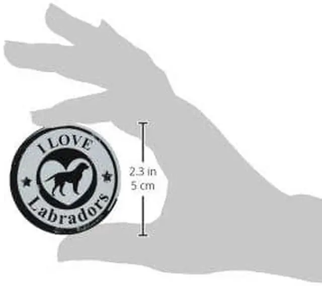 Alt view image 2 of 2 - Little Gifts Labrador Circle Car Magnet