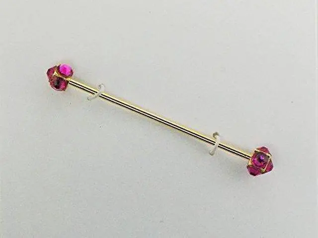 Main image of Finishing Touch Crystal Collar Bar - Fuschia/gold