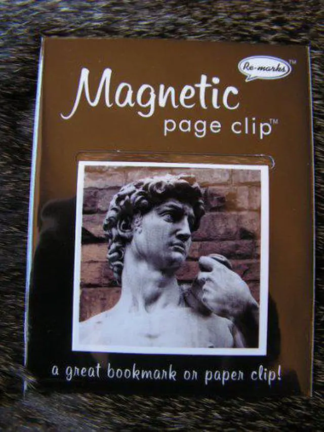 Main image of Travel Destinations David Statue Single Magnetic Page Clip Bookmark Re-marks