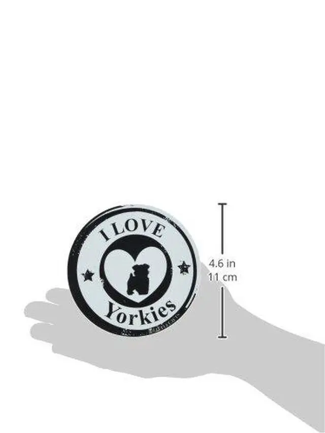 Alt view image 2 of 2 - LittleGifts YorkieCircle Circle Car Magnet