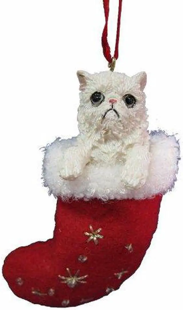 Main image of E&S Pets orn222-4 Santa's Little Pals Christmas Ornaments, Persian Cat