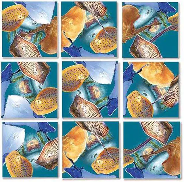 Alt view image 2 of 3 - B Dazzle Stingrays Scramble Squares 9 Piece Puzzle