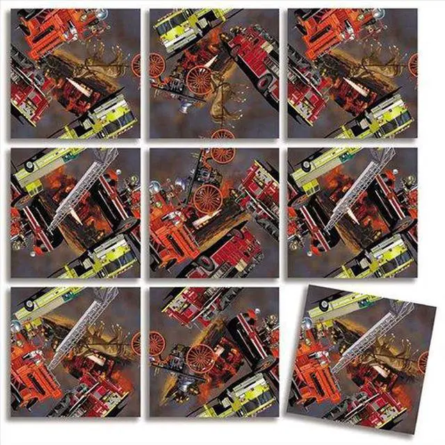 Main image of B Dazzle Firefighter Scramble Squares 9 Piece Puzzle