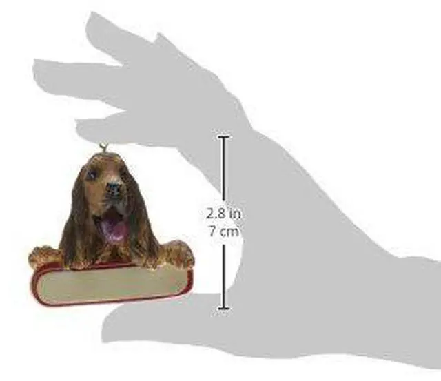 Alt view image 2 of 2 - Irish Setter Ornament "Santa's Pals" With Personalizable Name Plate
