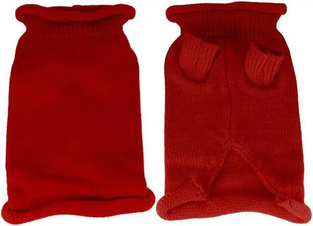 Main image of Mirage Pet Products Plain Knit Pet Sweater, Large, Red