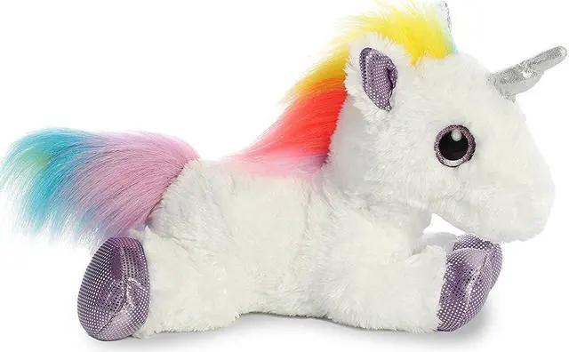 Main image of Aurora® - Medium White Sparkle Tales - 12" Rainbow Unicorn - Enchanting Stuffed Animal