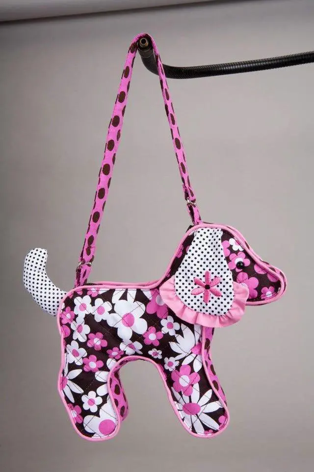 Main image of Douglas Flower Power Retriever Dog Shaped Stuffed Animal Purse 10"