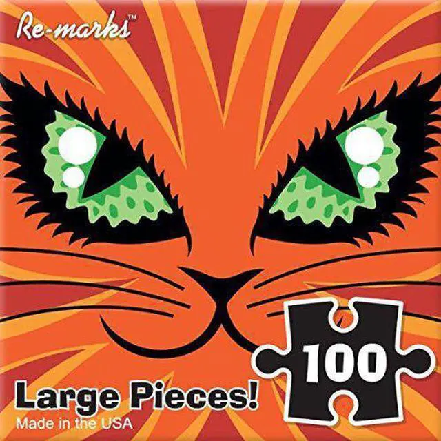 Main image of Orange Cat 100 Piece Puzzle by Re-marks Monster Series