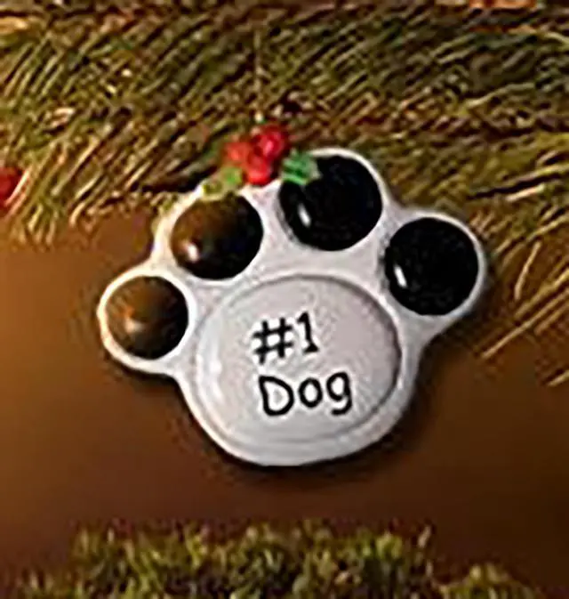 Main image of #1 Dog Paw Print Ornament