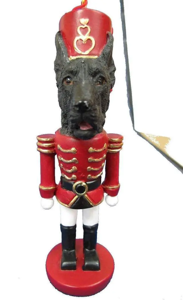 Main image of E&S Pets 35358-121a Black Great Dane Nutcracker Soldier Dogs Ornament