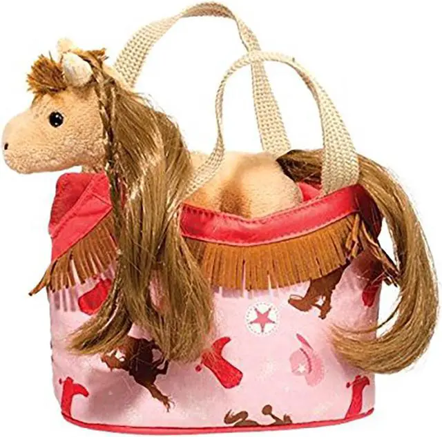 Alt view image 2 of 2 - Golden?Princess Sassy Sak with Horse 7 inch Stuffed Animal Douglas Cuddle