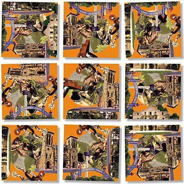 Alt view image 3 of 3 - B Dazzle San Antonio Scramble Squares 9 Piece Puzzle