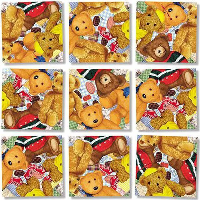 Main image of B Dazzle Teddy Bears Scramble Squares 9 Piece Puzzle