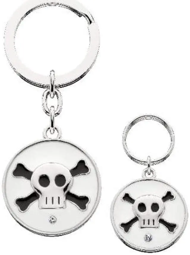 Main image of Skull and Crossbones Dog Charm & Keychain