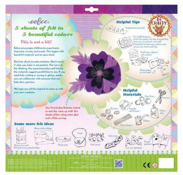Alt view image 2 of 2 - Pansy Colors Purple Felt Sheets, 5 sheets, by eeBoo