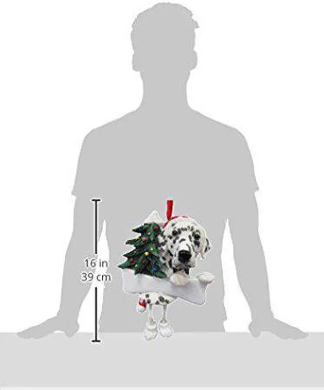 Main image of Dalmatian Ornament with "Dangling Legs" Hand Painted and Easily Personalized